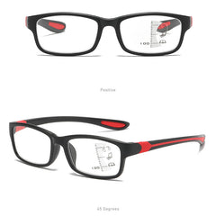 Stylish Sports Multifocal Anti-Blue Light Reading Glasses